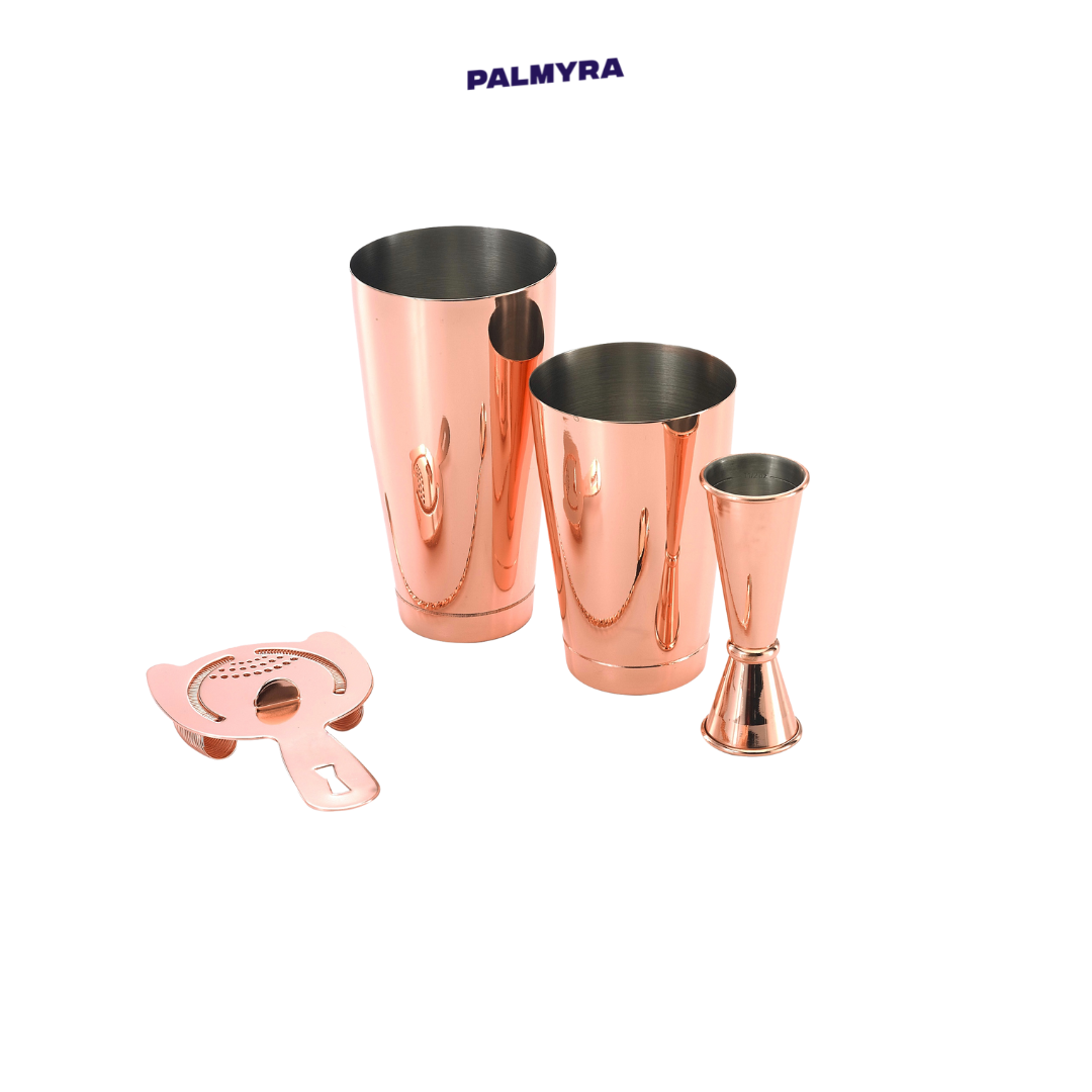 Kit básico de bar 3 piezas - Chapado de cobre